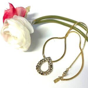 Vintage Omni Teardrop Gold Toned Necklace